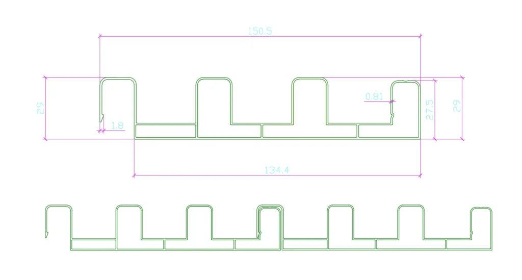 Aluminum Insulated Roof Panels drawing