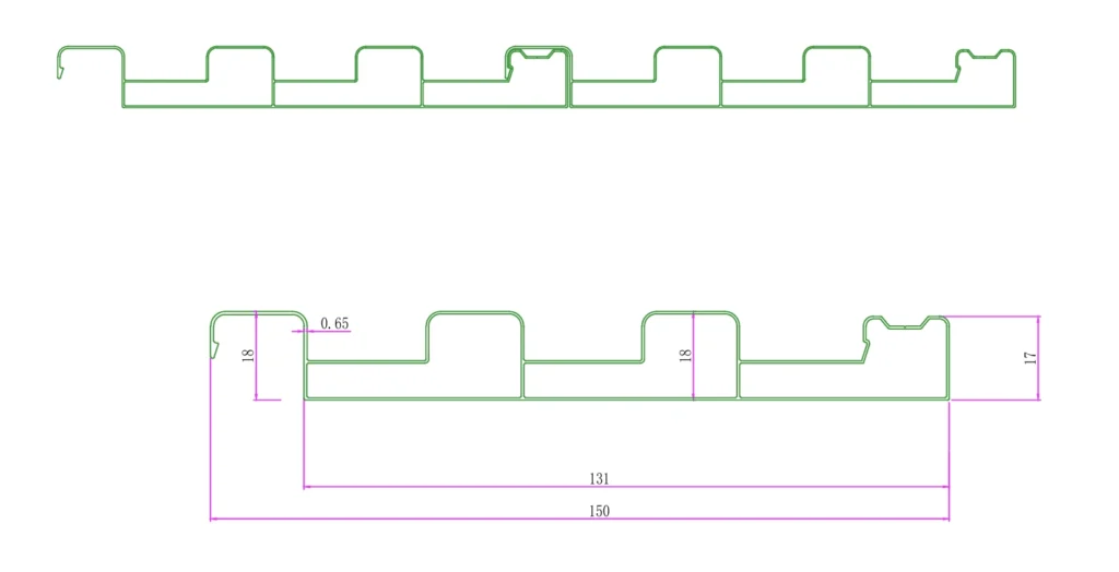 Aluminum Insulated Roof Panels drawing