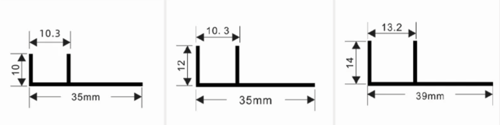 hugh aluminum f channel drawing